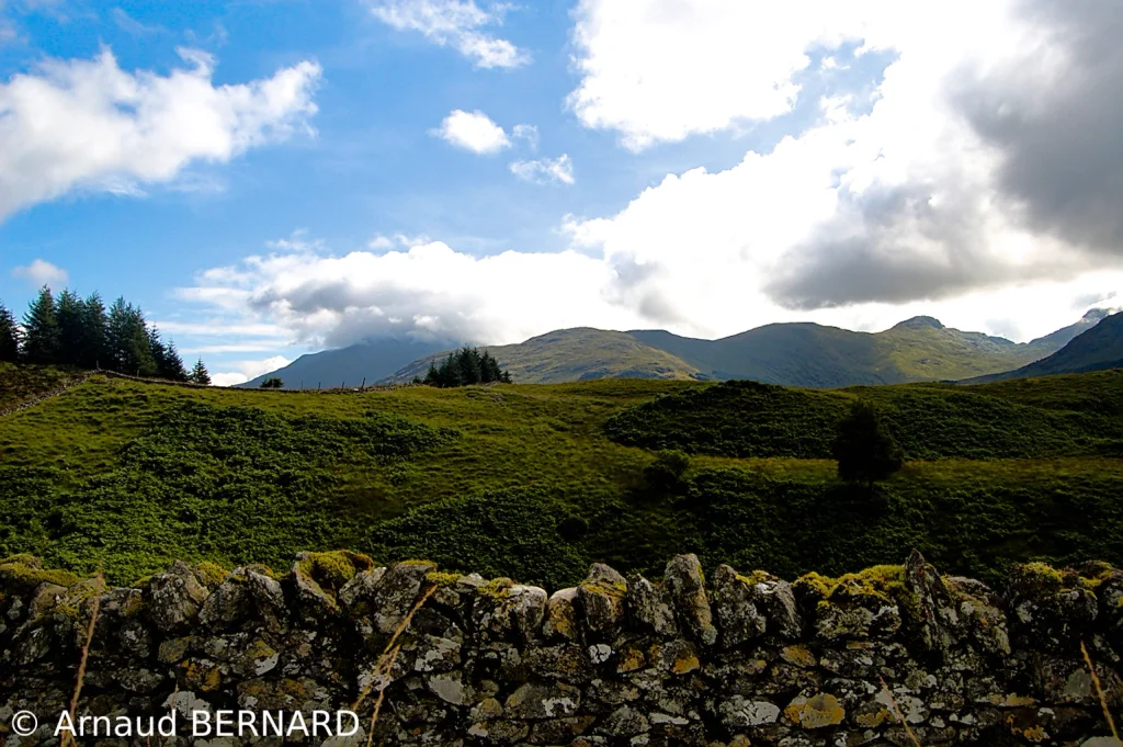 Muret sur le chemin de la West Highland Way